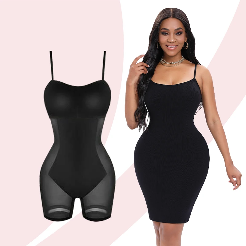 Slim Backless Shapewear Slip Dress 8 In 1 Maxi Sleeveless Sculpting Tummy Control Body Dress With Built In Shaper