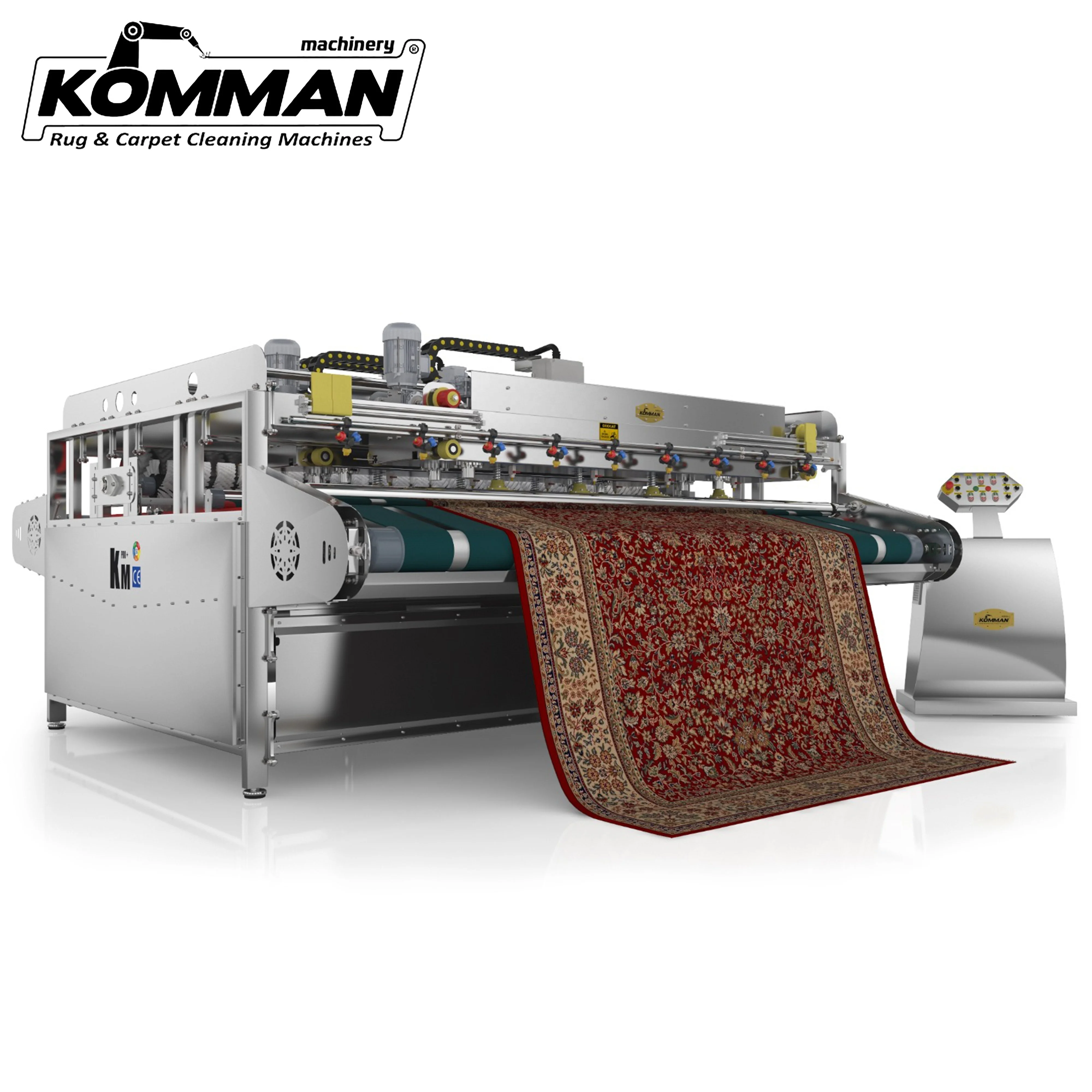 
Automatic Industrial Carpet Cleaning Machine- Commercial Rug Washer. 3 meters conveyor surface ALTAY Roller Inox 3000 