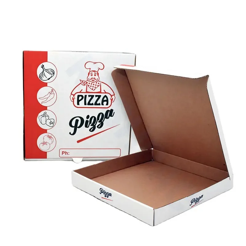 7 inch 12 13 inch 20 inch Custom Logo Pizza Box With Logo Corrugated Custom Pizza Box Wholesale Box For Pizza