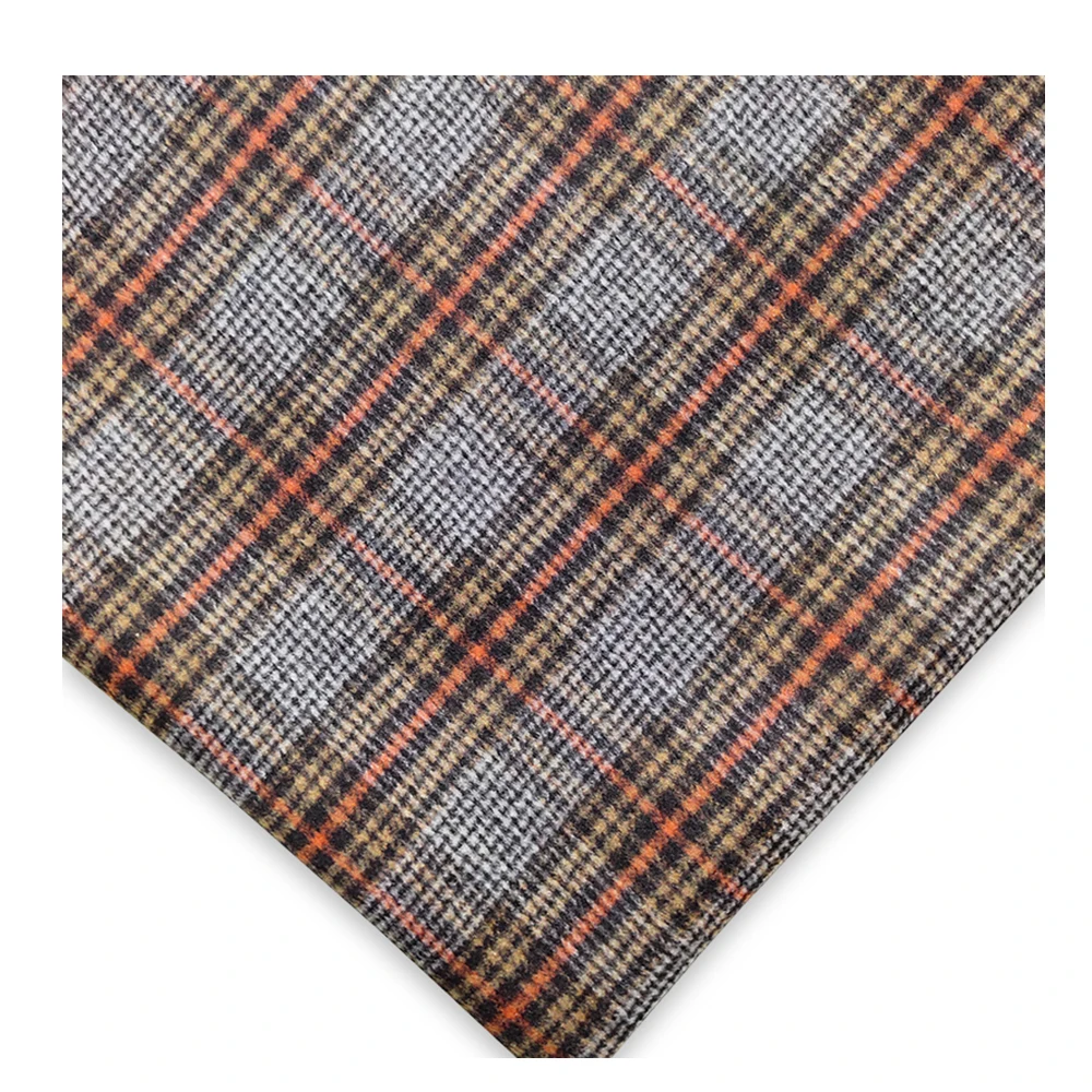 
New listing Yarn-dyed Fashion tweed woolen fabric checked style hot sale overcoat fabric 