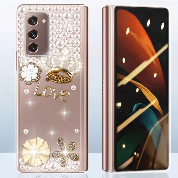 3D Handmade Series For Samsung Z Fold 2 Case Sparkle Diamond Case For Samsung Galaxy Z Fold 3 5G (2021) case