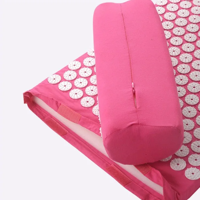 Wholesale Customized Rubber Plastic Spikes Yoga Massage Pillow Set Acupressure Mat