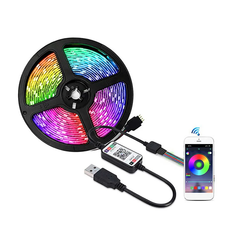 Factory Directly Sale Cheap Flexible LGB Color Led Strip Light Controllable Color Smart Phone APP Control