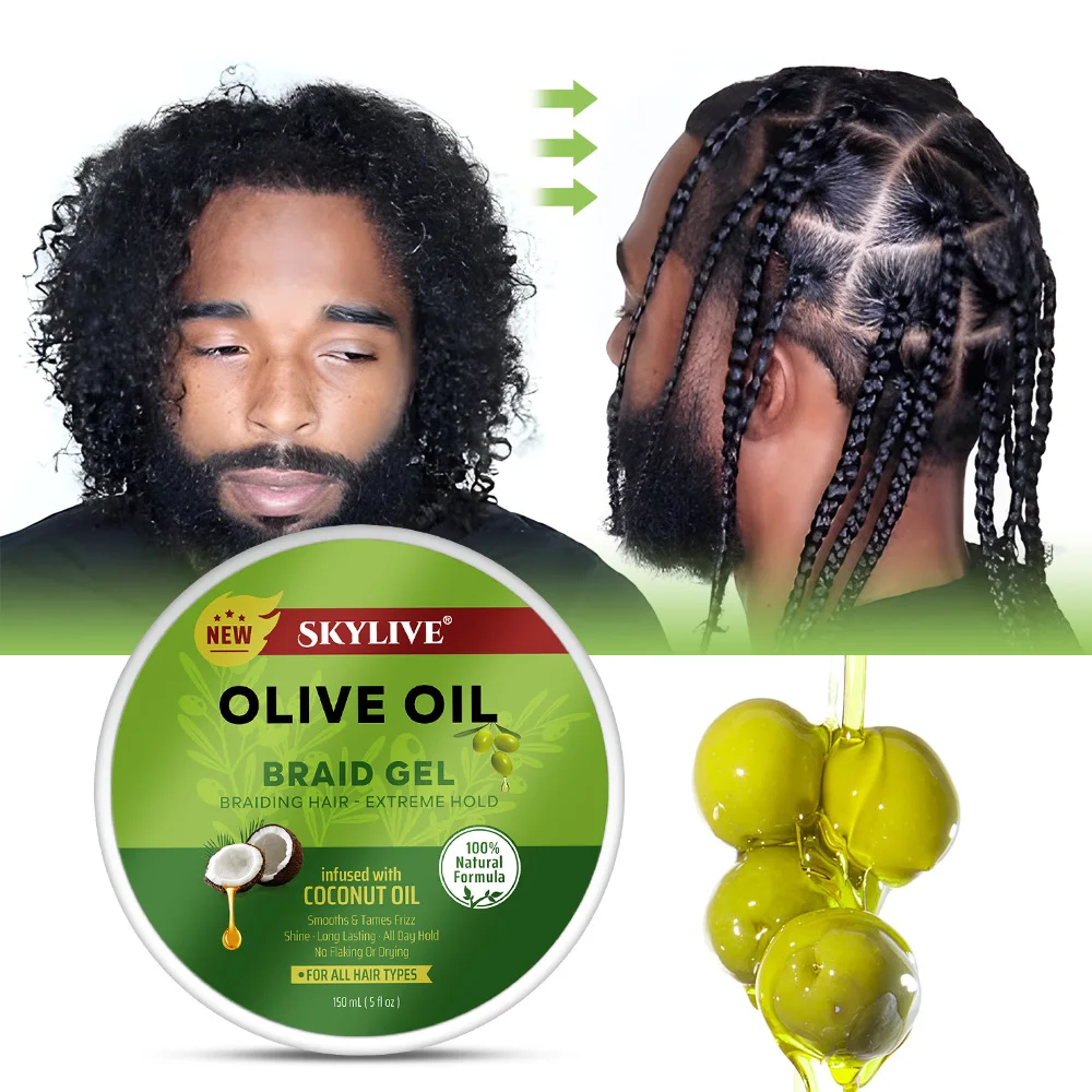 Private Label All Day Lock Extra Hold 4c Hair Styling Twist Locking Edge Braid Hair Gel Vendor Shine And Jam Gel