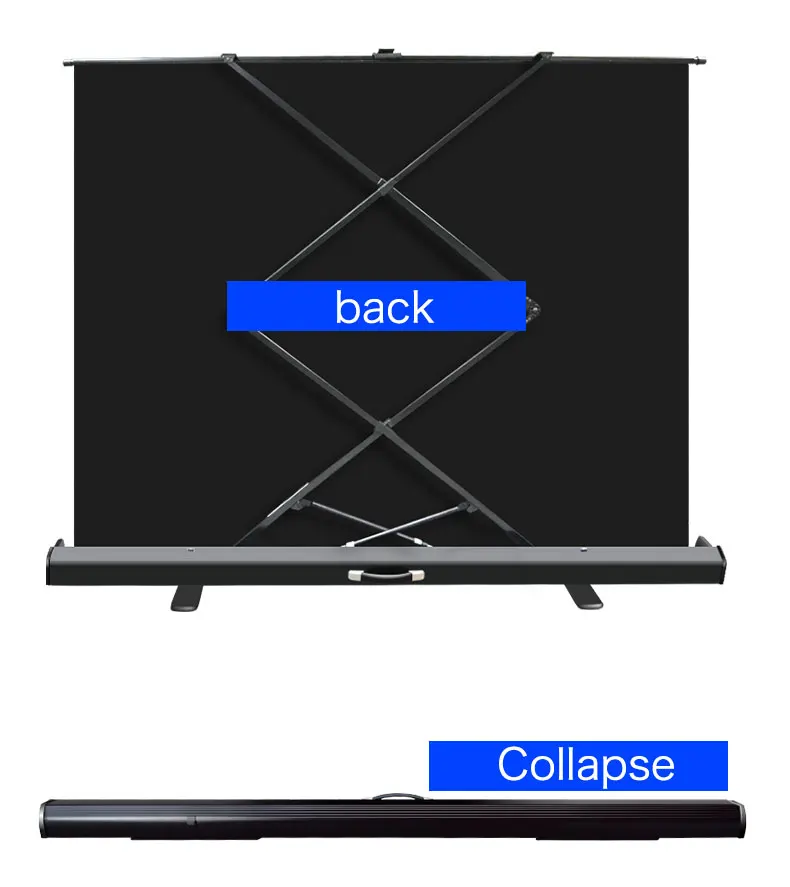 80 Inch Tension Floor Screen Ambient Light Rejecting Throw Laser 4k Projection Floor Screen