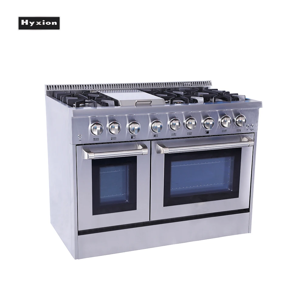 48 Inch  Double Oven 6.7 cu.ft Freestanding  Gas Range With the Home Cookers