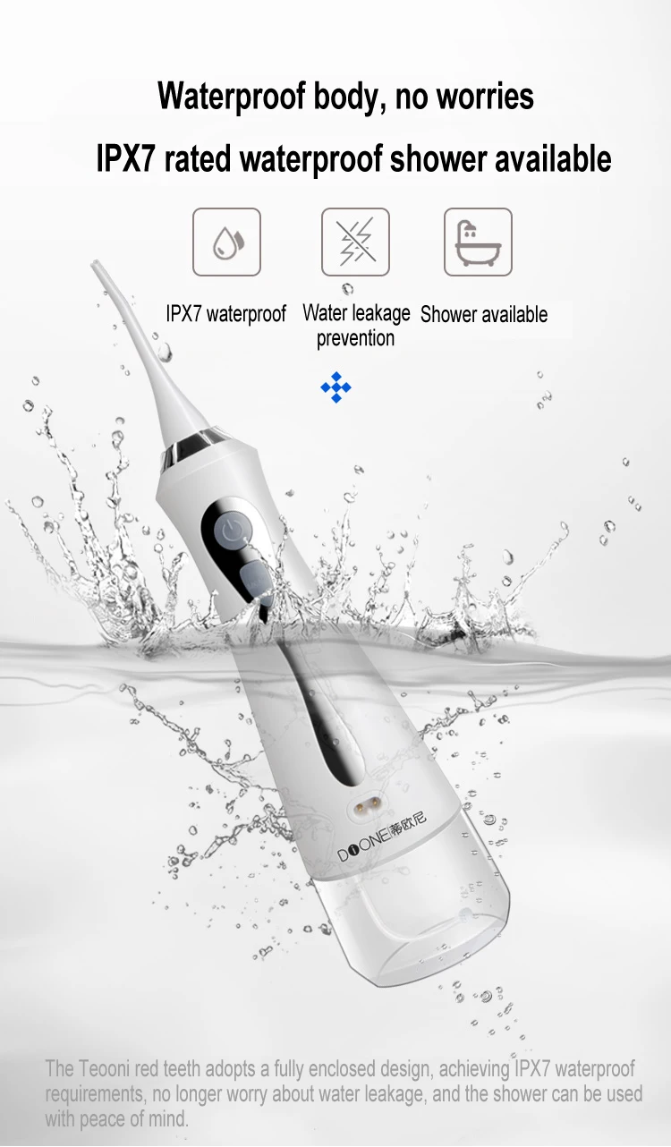 
DIONE high quality portable cordless water flosser water jet flosser best dental irrigator 