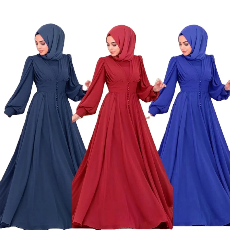 Bicomfort Abaya Wholesale Muslim Clothing Turkey Solid Islamic Long Wearing Belt Nida Dress Women Dubai Abaya