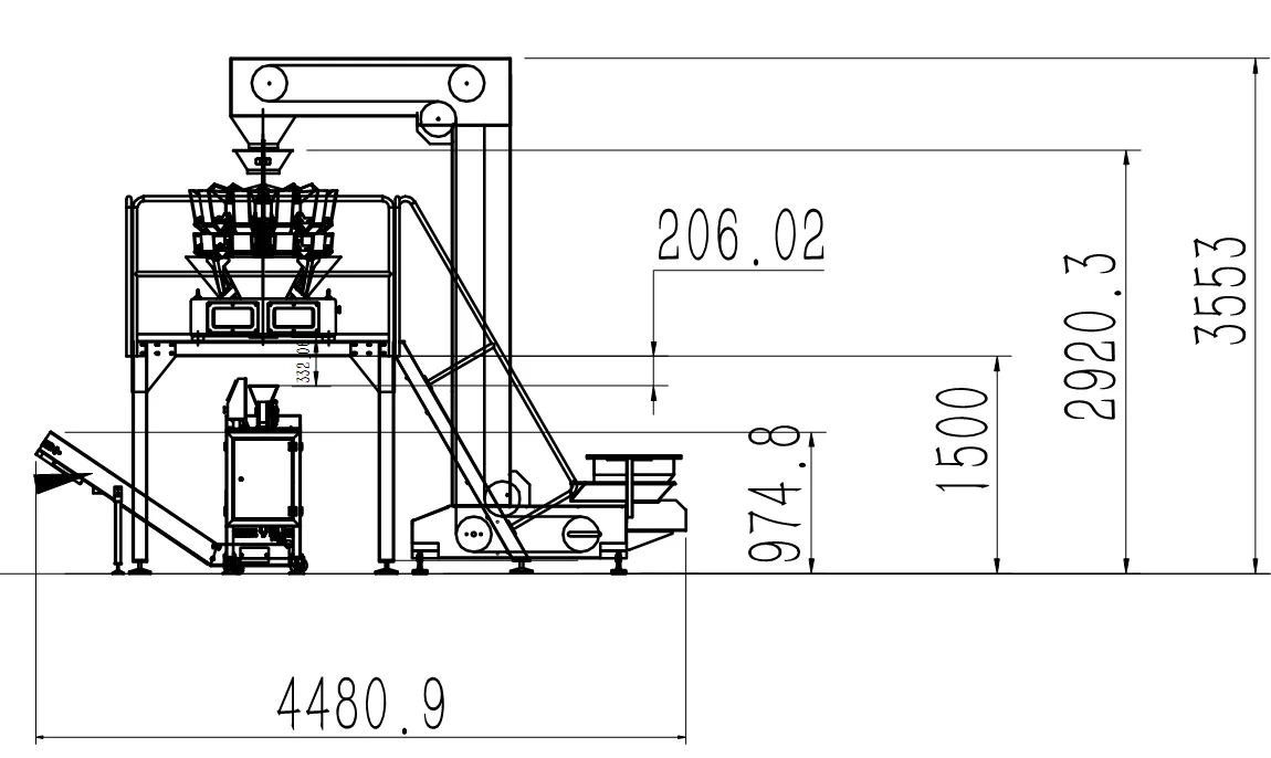Automatic Food Weighing And Premade Zipper Bag Bonbon Gummy Candy Cube Lollipop Doypack Packing Machine