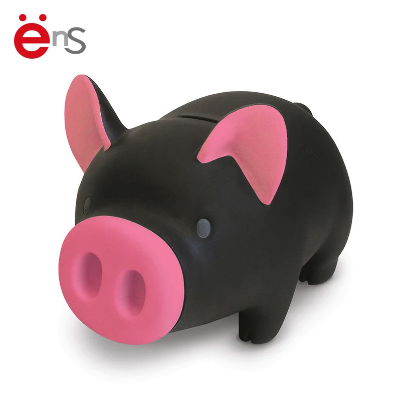 Novelty Design Vinyl Material Toys Pig Shaped Plastic Cute Piggy Bank