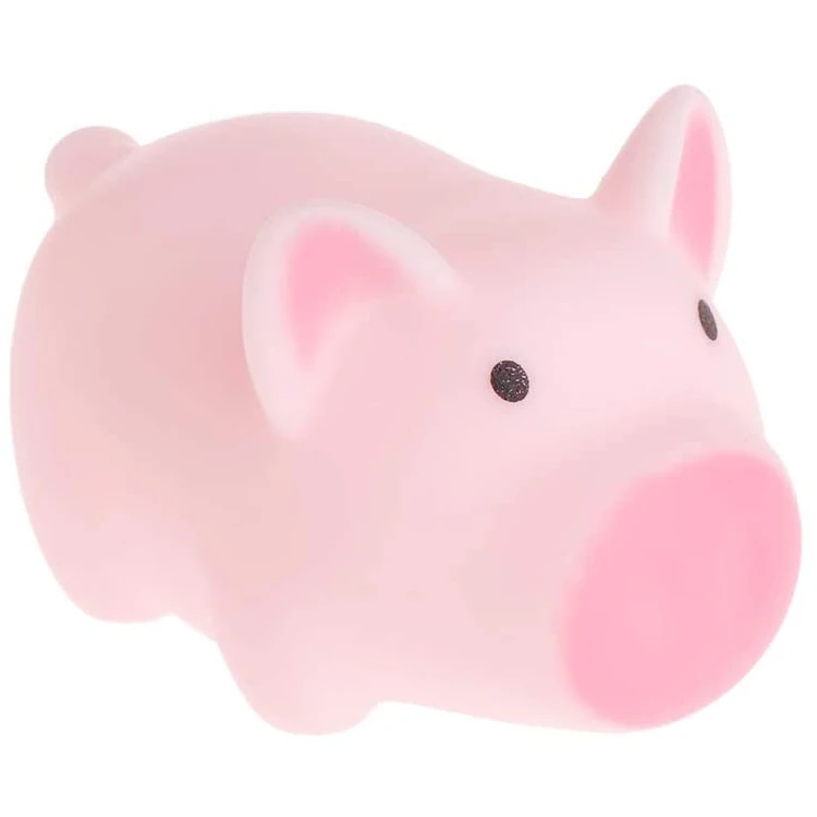 2022 Hot Sale 5pcs Oem Custom Silicone Piggy Squeaky Pink Pig Eco Friendly Natural Rubber Latex Pig Barking Tough Dog Toy