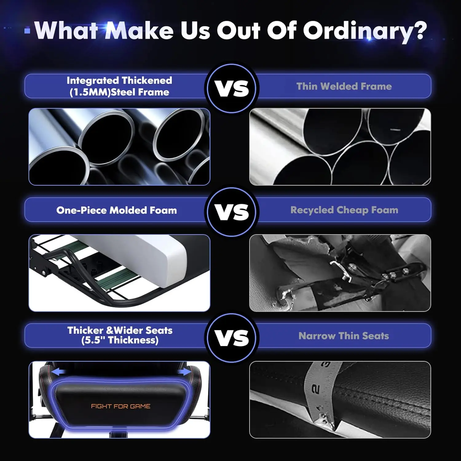 Anji Hot Pu Leather Computer Silla Gamers 2d Arms Ergonomic Home Office Computer Chair Cheapest Gaming Chair Price with Gamepad