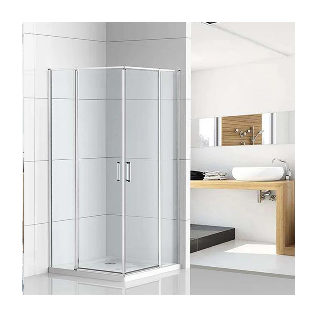 MH-C6APP070-100 Custom Rectangle Toughed Glass Telescopic Shower Enclosure Bathroom With Pivot Hinge