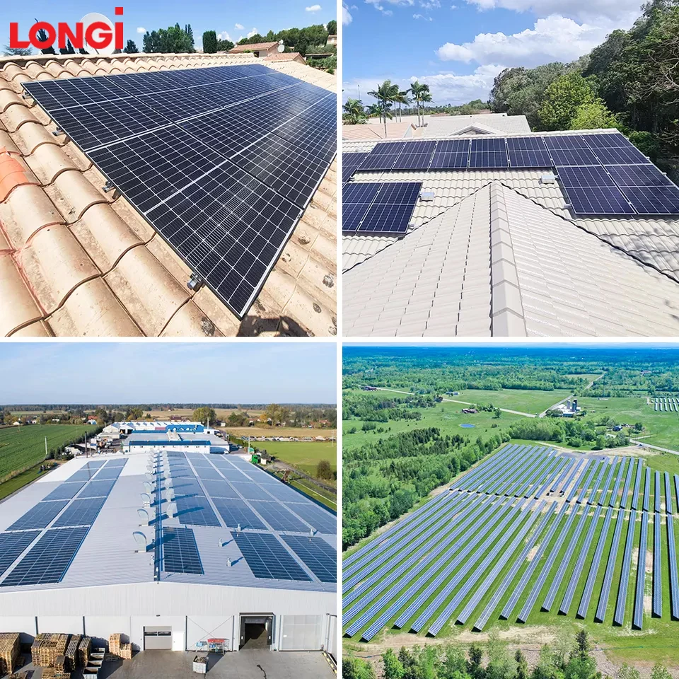 Good Price Longi Hi-mo 6 Himo7 Bifacial Photovoltaic Solar Power Panels 560w 570w 580w 590w Solar Panels For Homes