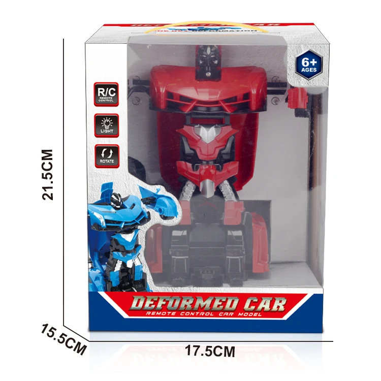 juguetes para ninos 1:18 Remote Control Car Transforming Robot One Button Transformation Toy Car Robots for kids