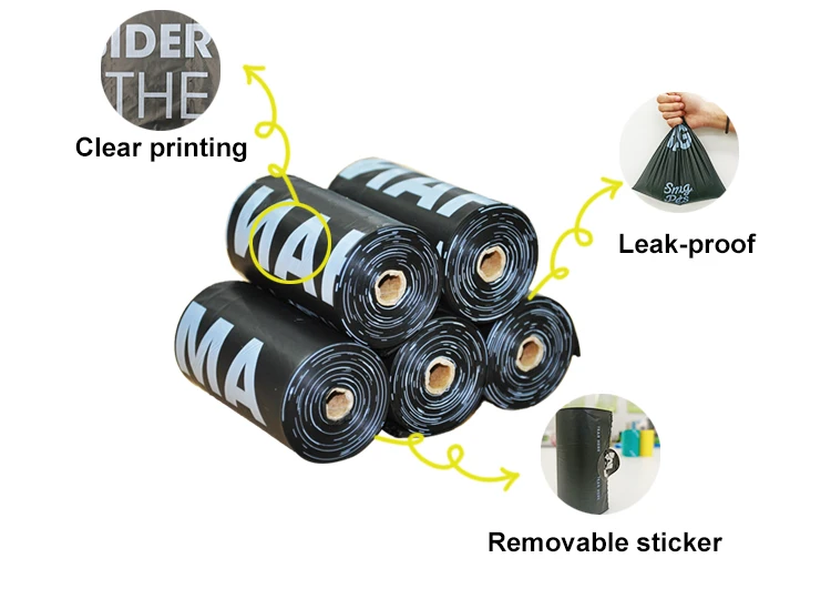 Custom logo greener walker poop bags for dog waste, 540 biodegradable shit bags from factory, wholesale good price