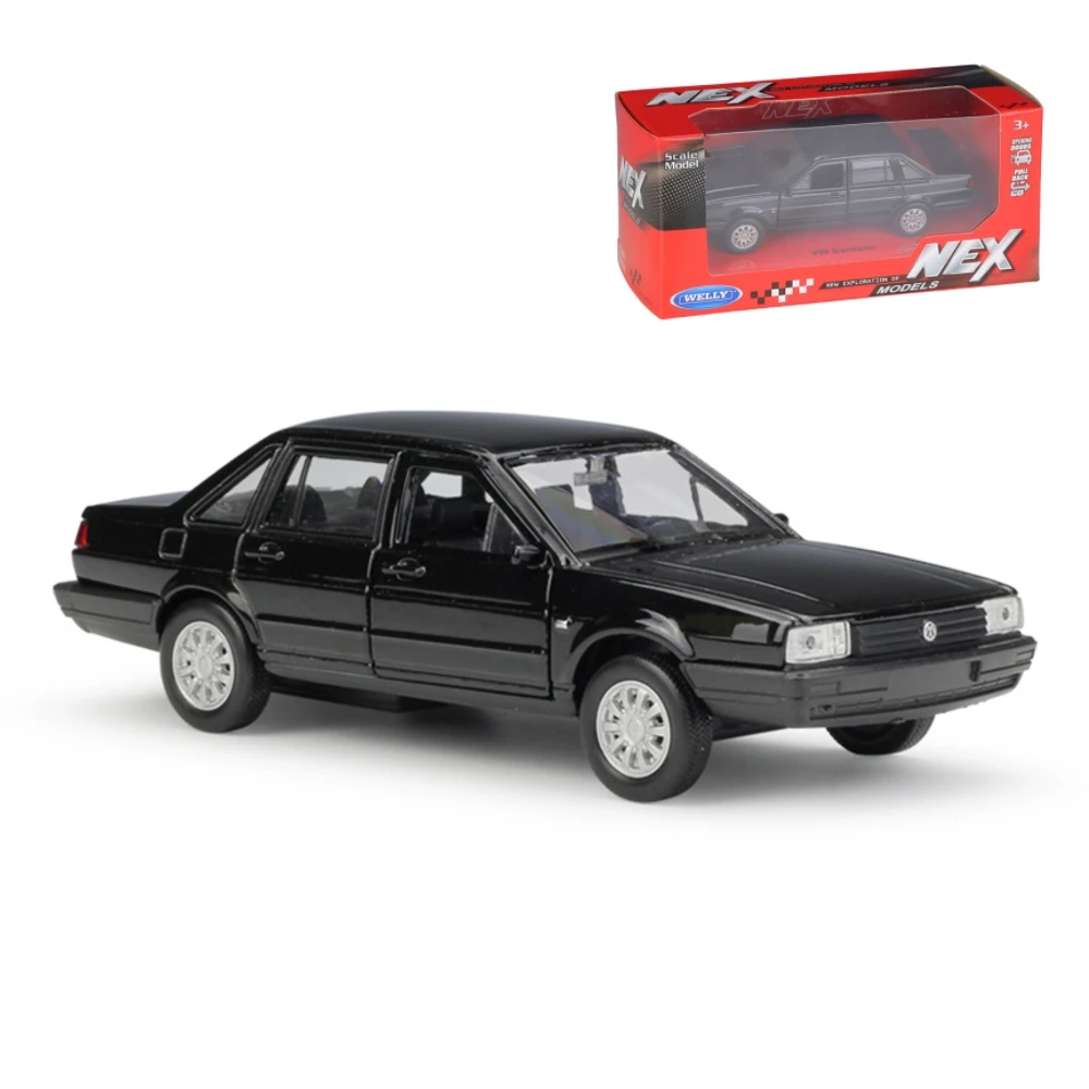 1/36 Volkswagen Santana модель игрушечного автомобиля Welly Diecast автомобиль Миниатюрный откат классический седан коллекция подарок для детей мальчик