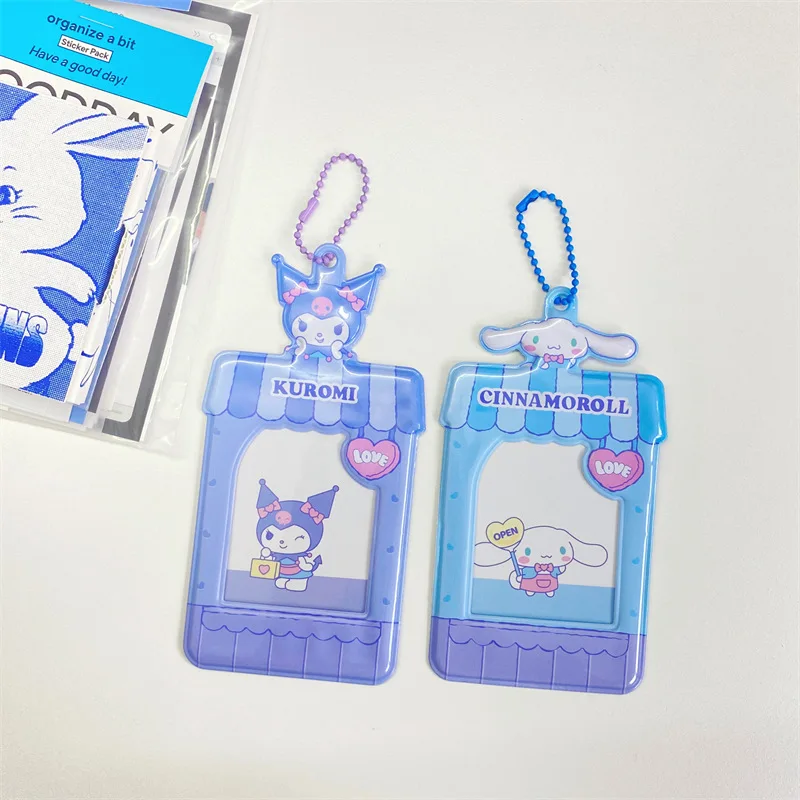 Wholesale Anime Card Cover KT Cat Keychain Card Holder Idol Star Photo Cards Case Pendant Accessory