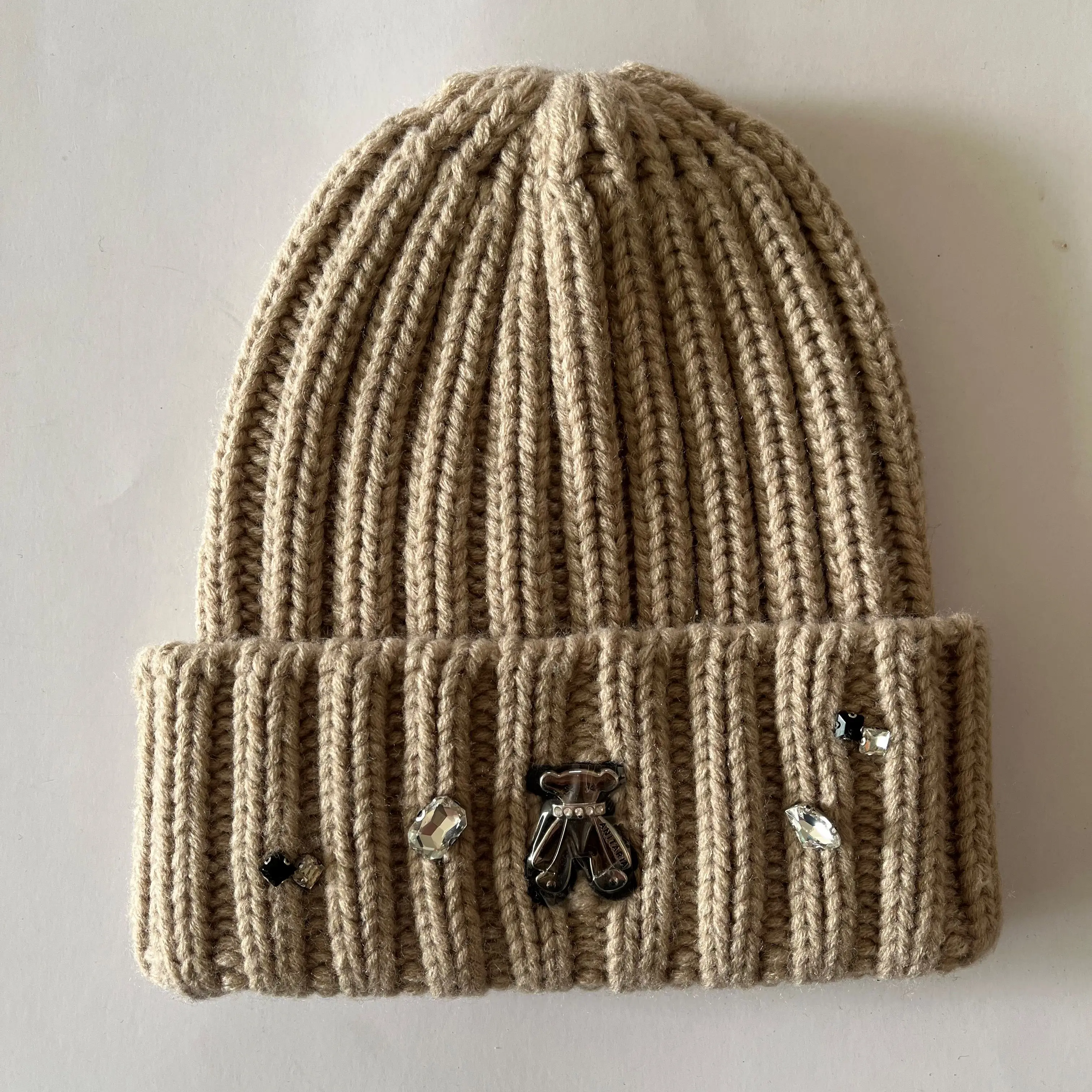 Модная Толстая вязаная холодная шапка и теплая шерстяная шапка