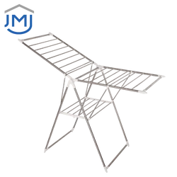 Indoor outdoor laundry rack foldable cloth dryer stand  stainless steel clothes drying rack