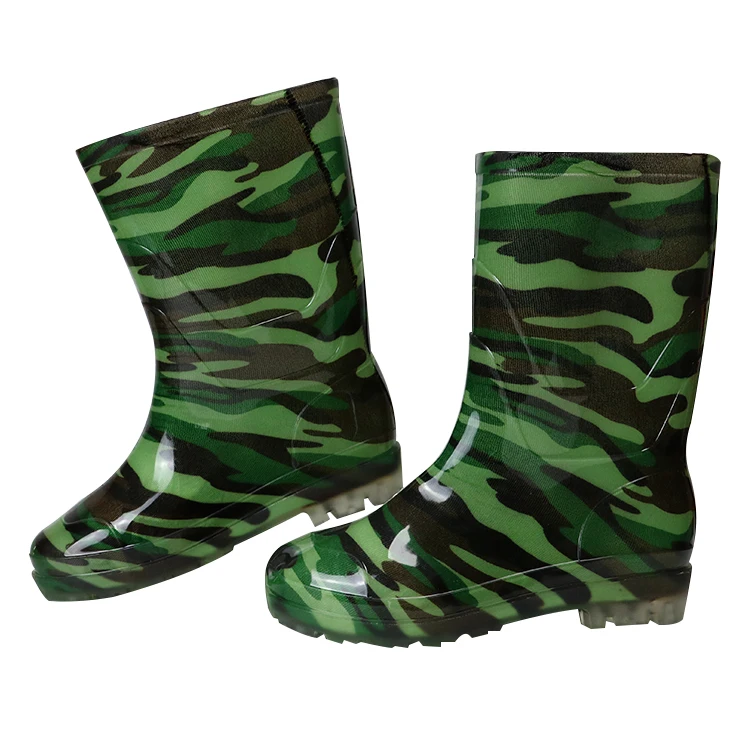 Factory Direct Sales Waterproof Rain Boots Men PVC Water Proof Outdoor Boots