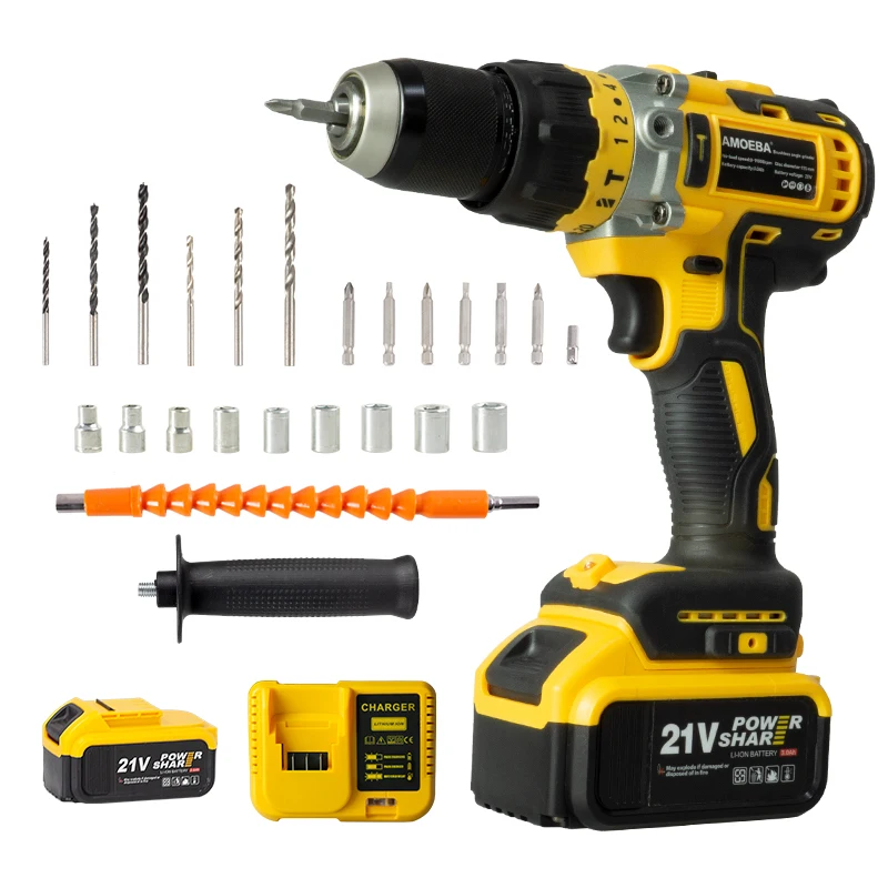 Easy To Operate 21V Operated Cordless Impact Power Lithium Drills Combo Set Hand Tools Multi-Function Machine