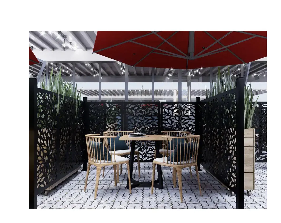 High Quality Outdoor Metal Black Privacy Fence Screen