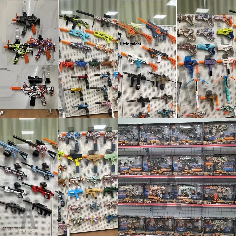 Electric orbeeze gun and target toys