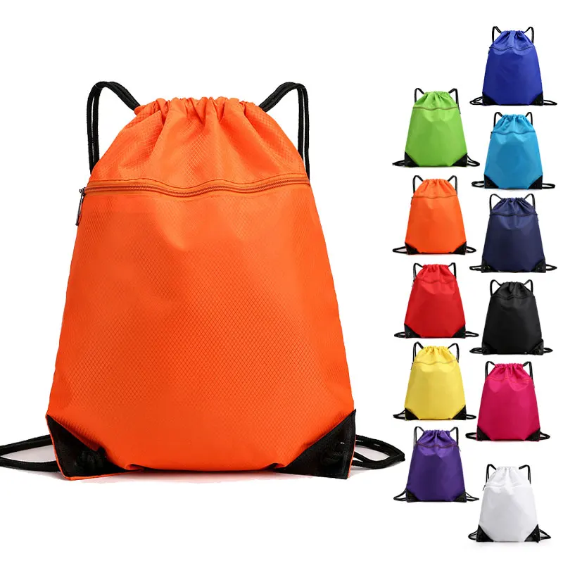 Drawstring Backpack Draw String Bag Sack Pack Cinch Water Resistant Nylon For Gym Shopping Sport Yoga Drawstring Bags