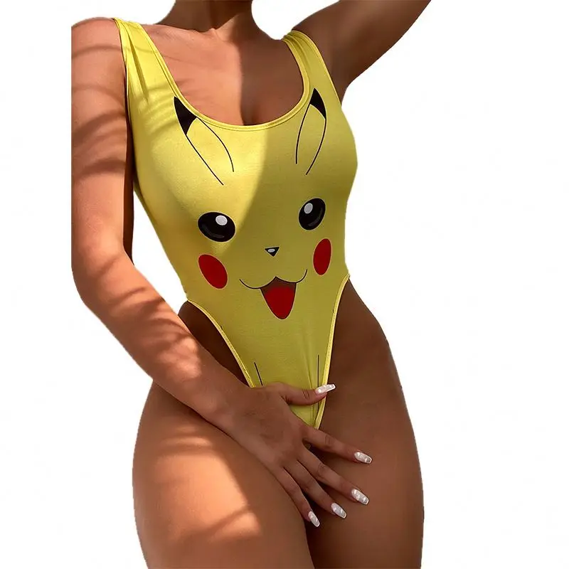 Wholesale Girls Pretty Lingerie Bodysuits  Valentins Sexy Lingerie Japanese Cartoon Print Sexy Lingeries for Ladies