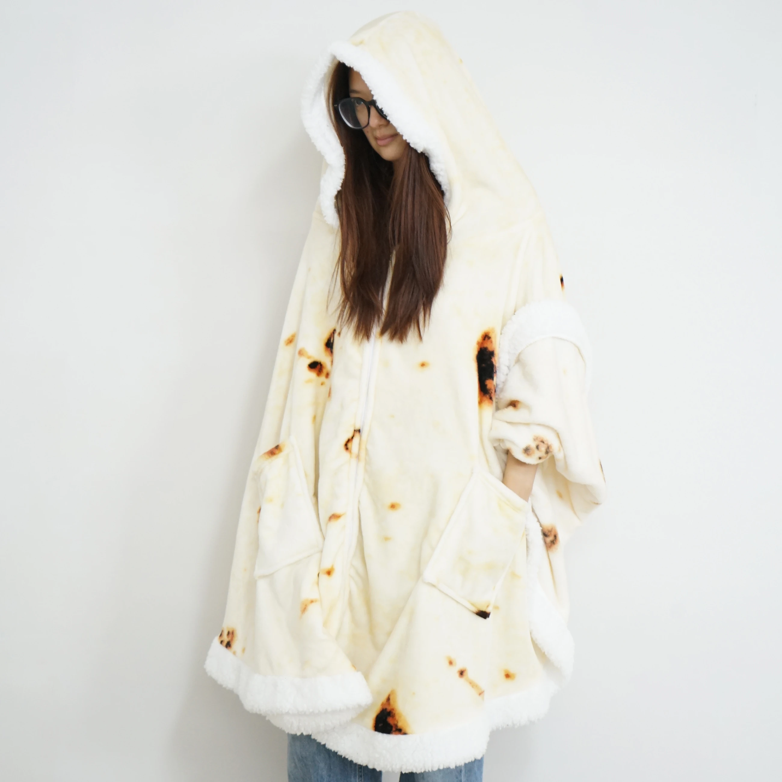 Wearable Blanket Shawl  burrito Throw Warm Poncho Soft Cold Watching TV Couch Sofa Chair Wrap Home Office School Travel