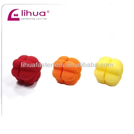 Colour Pumpkin   twist roller Soft  Sponge Ball Hair Style Curler Roller for Lady