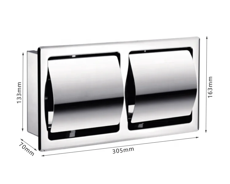 Настенный держатель для салфеток из нержавеющей стали отеля диспенсер полотенец в ванной комнате Туалетная комната большой двойной рулон бумажных