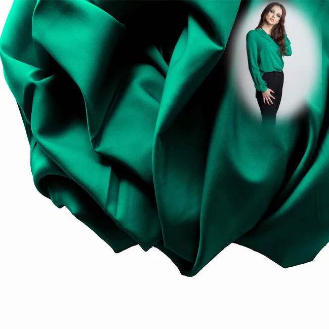 super smooth feeling 98%polyester 2%spandex french velvet strech satin fabric for dress garment