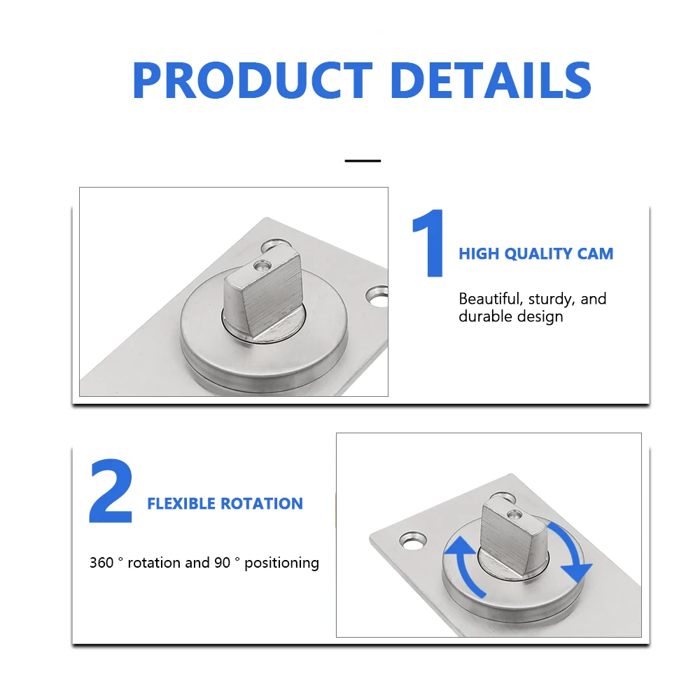 Door Pivot Hinges 180 Degree Shaft 201 304 Stainless Steel Pivot Hinge System Heavy Duty Hinges for Wooden Doors