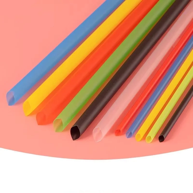 Drinking Colorful Bubble Tea Plastic Straws Food Grade Straw Straight Drink Independent Packing Disposable Party PP Plastic BRXG