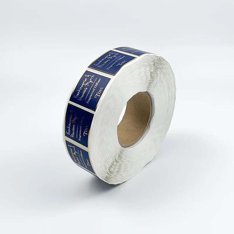 High Luxury Waterproof Roll Art Paper Glossy Lamination Gold Foil Circular Label Sticker Custom Private Brand Logo For Packaging