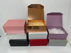 Luxury High Walled Rigid Folding Magnetic Gift Box With Lid Magnetic Cardboard Folding Paper Gift Storage Box