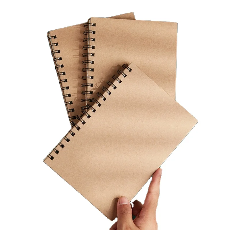 A5 coil notebook  LOGO Kraft paper cover customizable  planner journal Diary notebook Sales promotion