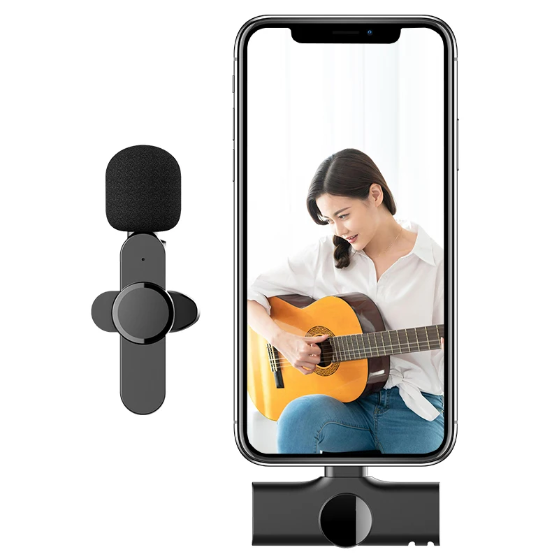  EP033 factory wholesales Newly designed 2.4G wireless microphone for iphone portable podcast with