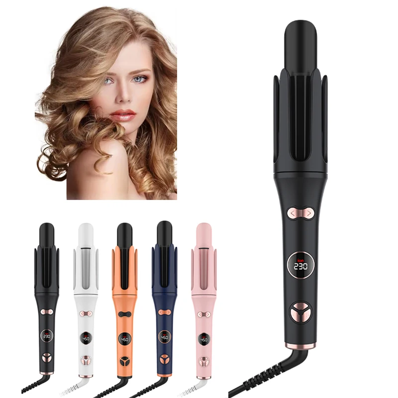 Professional Hair Curler Automatic Hair Curling Iron with Ceramic Ionic Barrel Auto Rotating Hair Curling Wand