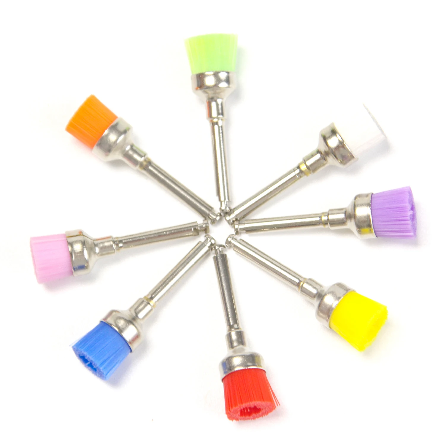 Chinese manufacturers wholesale colorful teeth polishing nylon brush styles for dental use