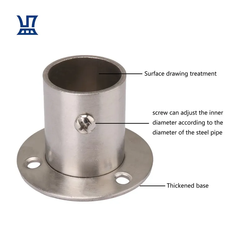BQLZR Бесплатная доставка 4 шт. штанга для шкафа фланец штанга для одежды в супермаркете и высокой стопы фланец из нержавеющей стали труба фланец сиденье с фокусным расстоянием 25 мм