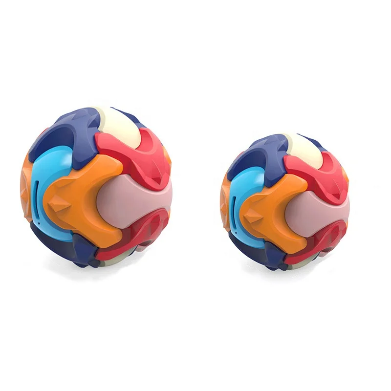 kids Intellectual Training Educational 3d Toy Assembly Plastic Colorful Rainbow Puzzle Ball