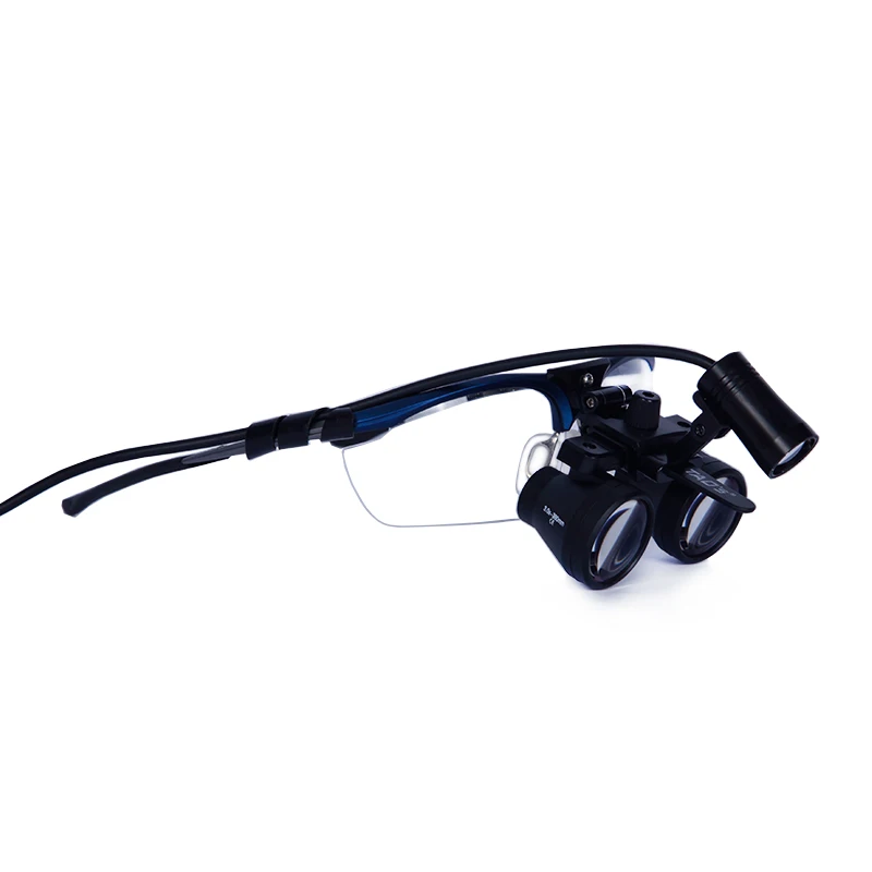 TAOS NS3.0x 380mm P1 Black Galilean surgical dental loupes maginifiers with led light 21x
