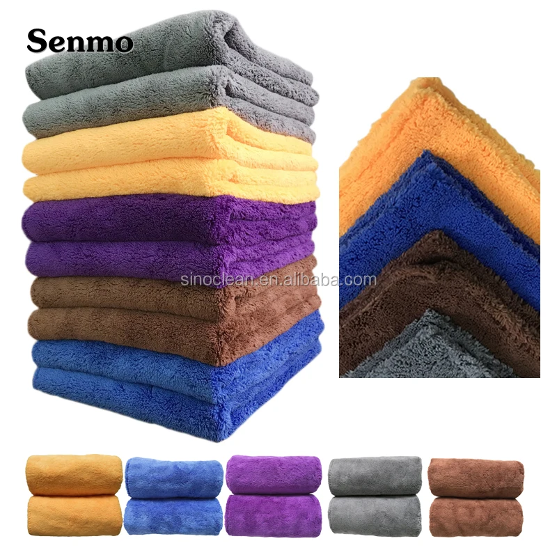 Полотенце для мытья автомобиля из кораллового флиса, утолщенное, впитывающее и не линяющее, 600 г/кв. М, квадратное полотенце для мытья автомобиля