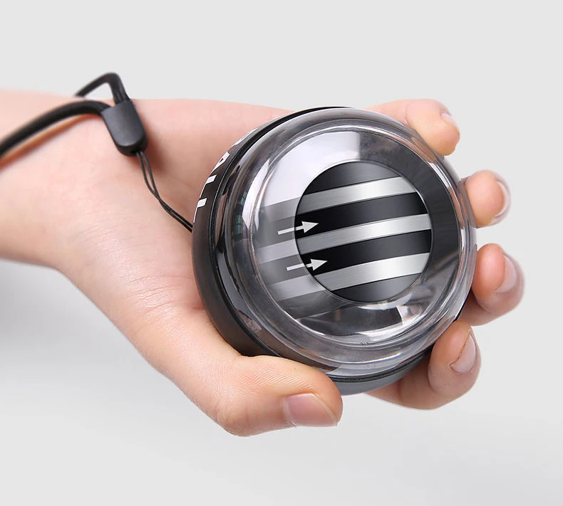 Customizable wrist ball magnetic luminous light finger gripper gyro training fitness decompression grip ball