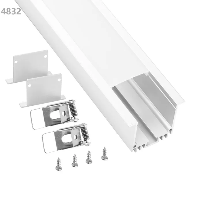 Recessed Extrusion U Slot Customized LED Aluminium Profile for Wall and Ceiling Led