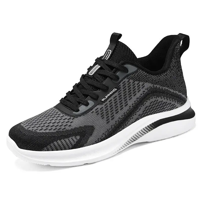 High Quality Comfortable Fancy Breathable Polyurethane Sole Running Sneakers For Men
