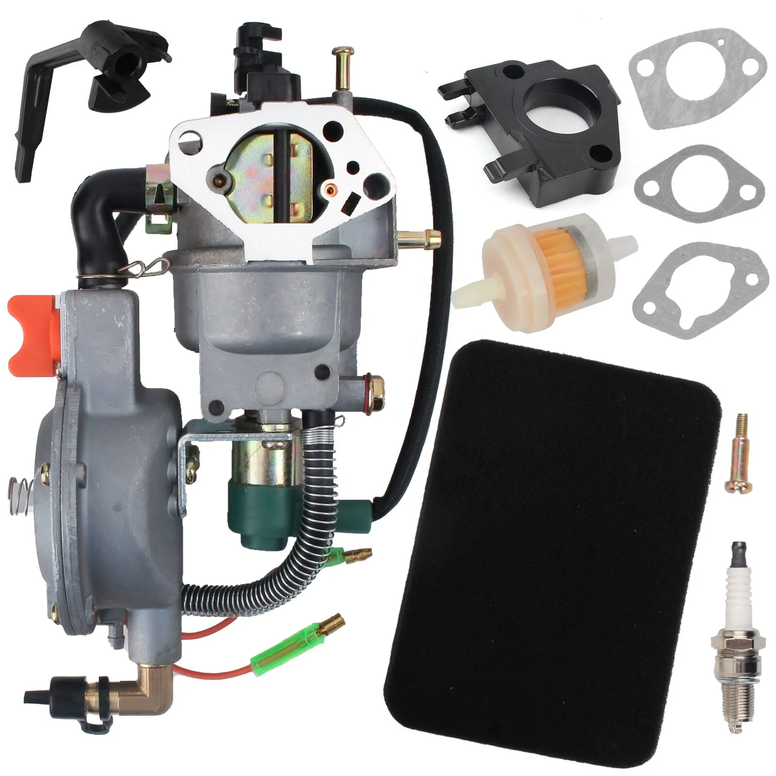 Dual Fuel Carburetor LPG NG Conversion Kit for Hon da Portable Gasoline Generator 2KW 3KW GX160 168F GX200 170F